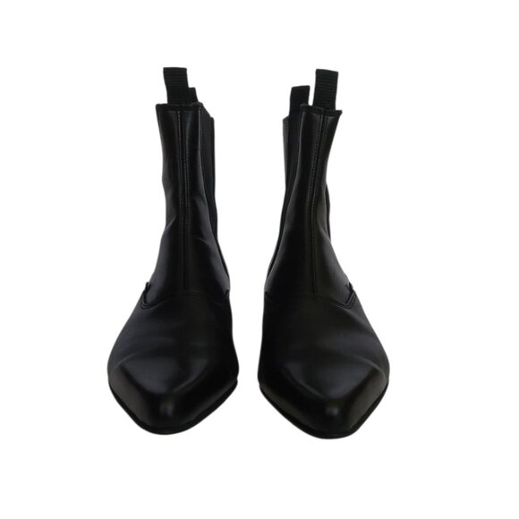 Underground England Black Leather Chelsea Winklepicker Boots Goth UK 10 / US 11 - Picture 8 of 15